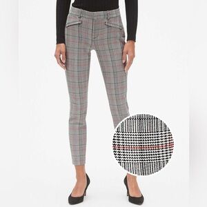 GAP‎ Signature Size 6 Skinny Ankle Houndstooth Plaid Trouser Career Pants